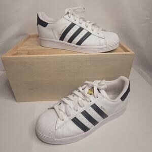 Adidas- Women's Superstar Shoes- White with black stripes- size 5.5